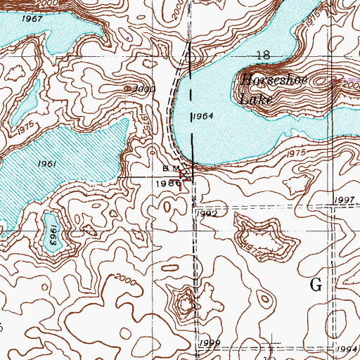 Topographic Map of 33N58E25AAAA02 Well, MT