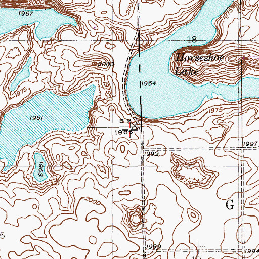 Topographic Map of 33N58E25AAAA03 Well, MT