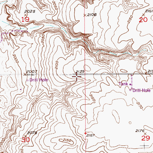 Topographic Map of 33N56E29BBBB01 Well, MT