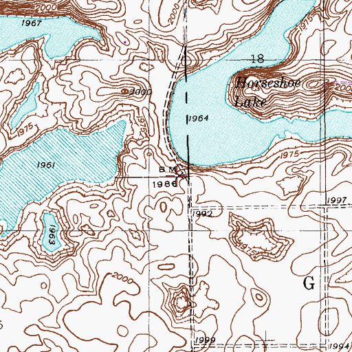 Topographic Map of 33N58E25AAAA01 Well, MT