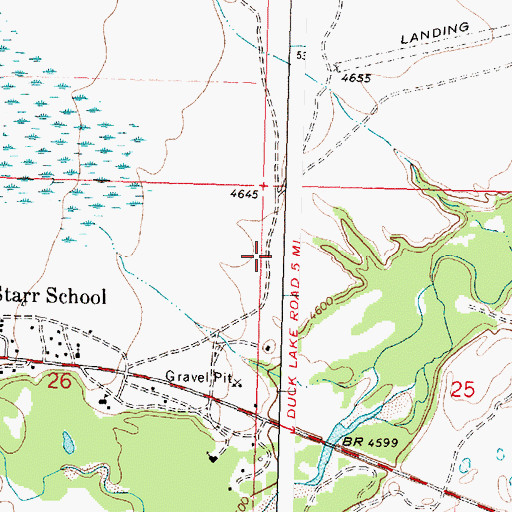 Topographic Map of 33N12W25BBCC01 Well, MT