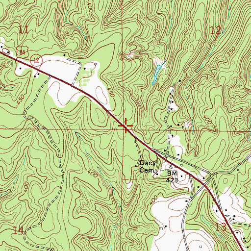 Topographic Map of Church of God, AL