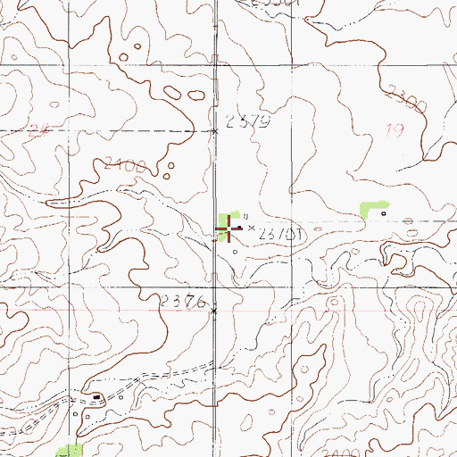 Topographic Map of 33N53E19CCBB01 Well, MT