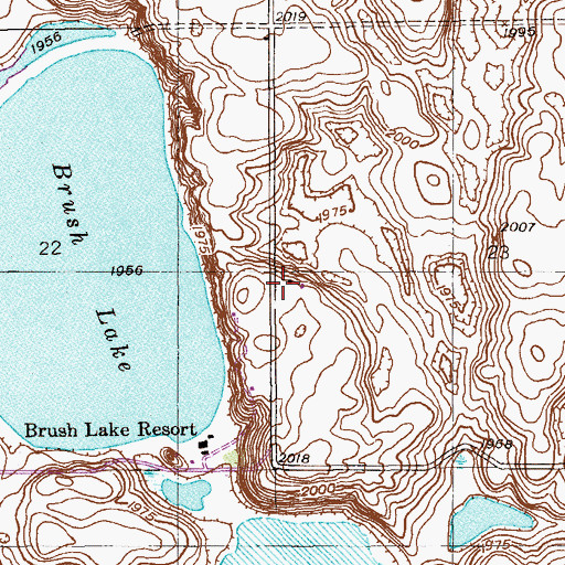 Topographic Map of 33N58E23CBCA01 Well, MT