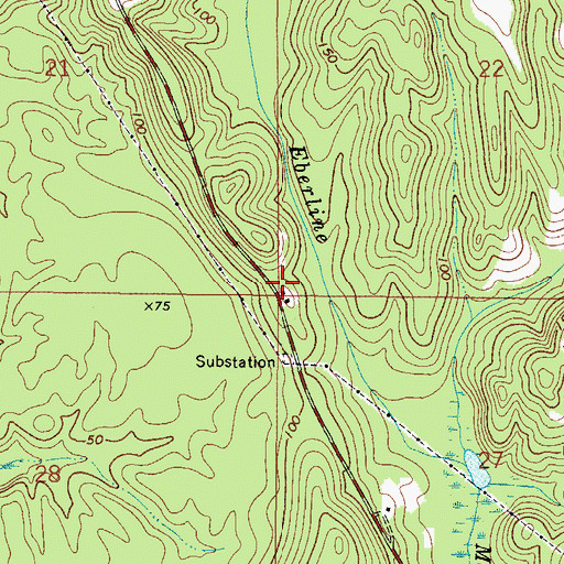 Topographic Map of Church of the Living God, AL