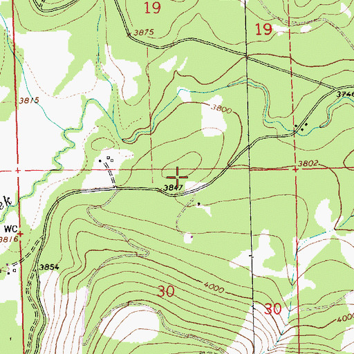 Topographic Map of 33N26W30ABAB01 Well, MT