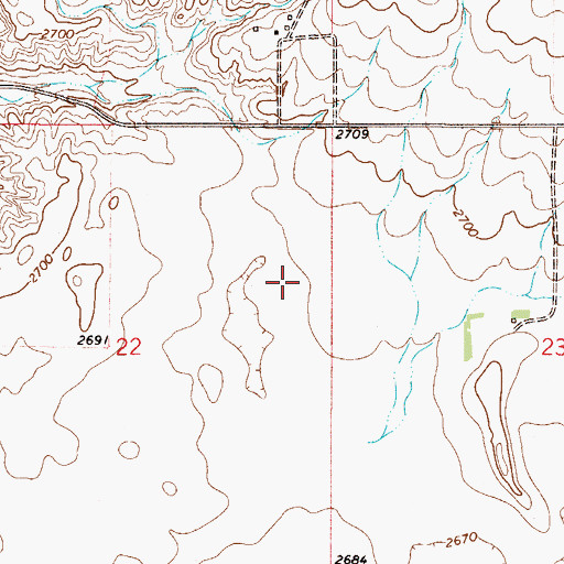 Topographic Map of 33N49E15DDBA01 Well, MT