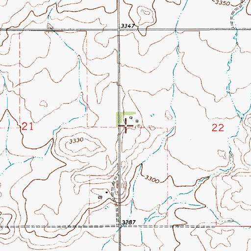Topographic Map of 33N06E22BCCD01 Well, MT