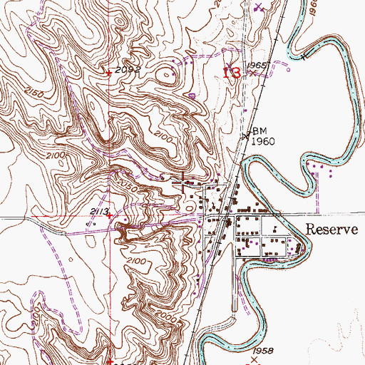 Topographic Map of 33N55E13CDCB01 Well, MT