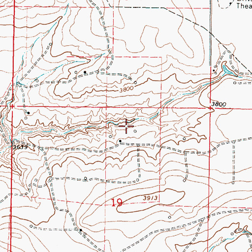Topographic Map of 33N05W19AB__01 Well, MT