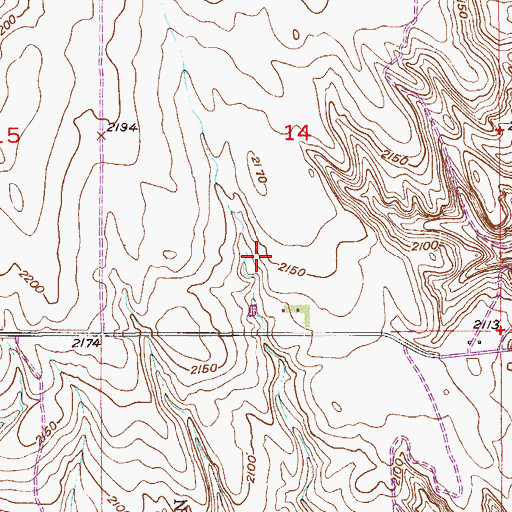 Topographic Map of 33N48E18DCB_01 Well, MT