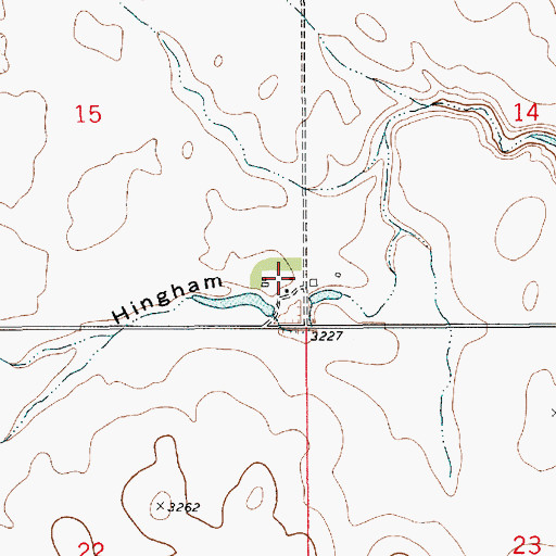 Topographic Map of 33N08E15DDAB01 Well, MT