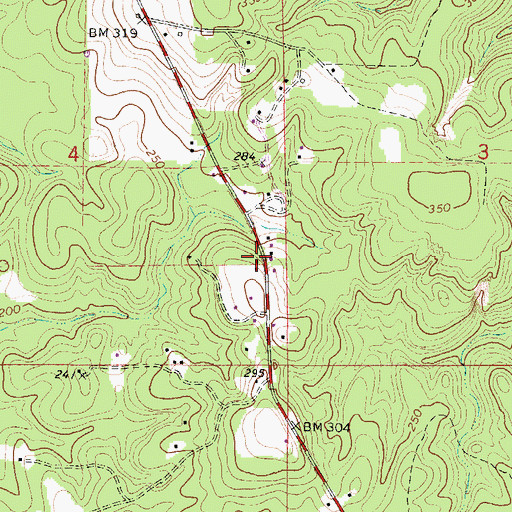 Topographic Map of Greater Pilgrim Rest Church, AL