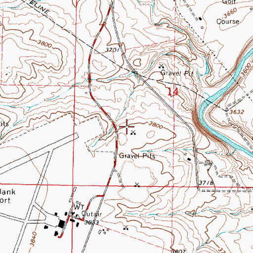 Topographic Map of 33N06W14CA__01 Well, MT
