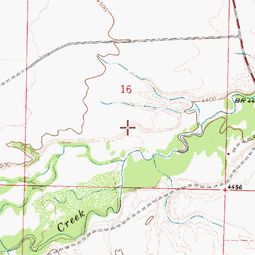 Topographic Map of 33N11W16DBCC01 Spring, MT