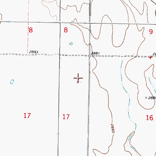 Topographic Map of 33N41E17AADC02 Well, MT