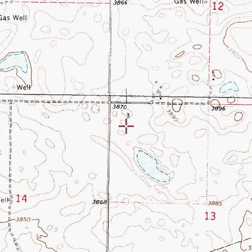 Topographic Map of 33N05W13BB__01 Well, MT