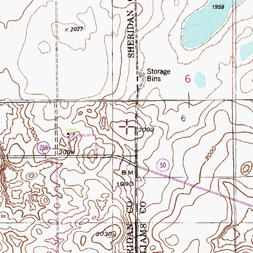 Topographic Map of 33N58E24AAAA01 Well, MT