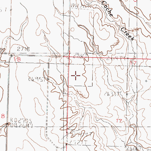Topographic Map of 33N35E17BCCC01 Well, MT