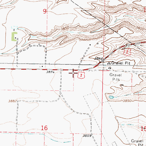 Topographic Map of 33N06W16AA__01 Well, MT