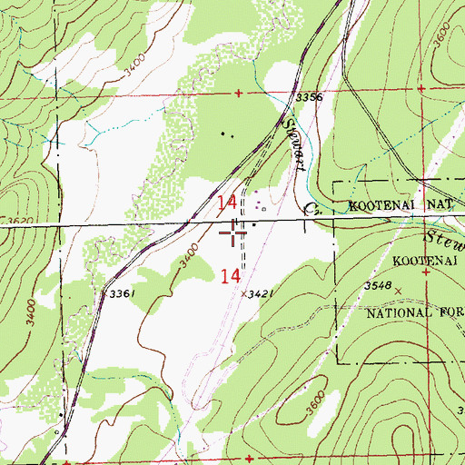 Topographic Map of 33N26W14ACCB01 Well, MT