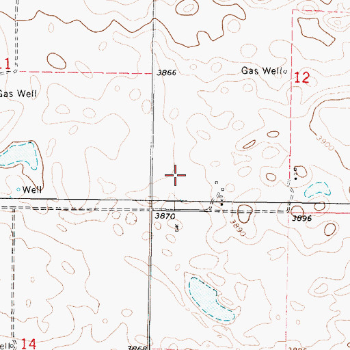 Topographic Map of 33N05W12CC__01 Well, MT