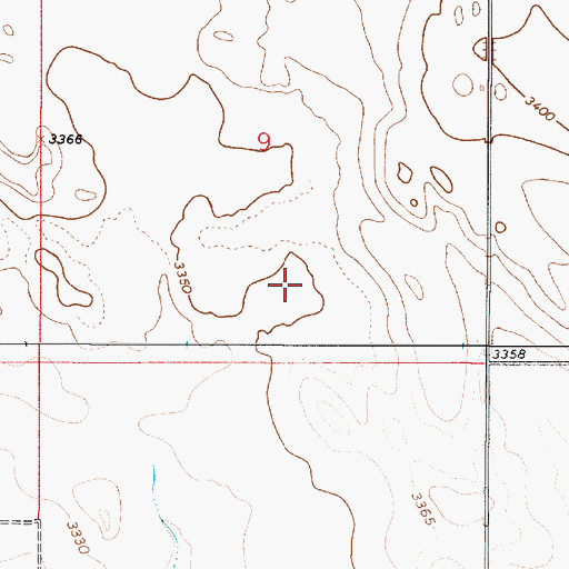 Topographic Map of 22N03E28DDDD01 Well, MT