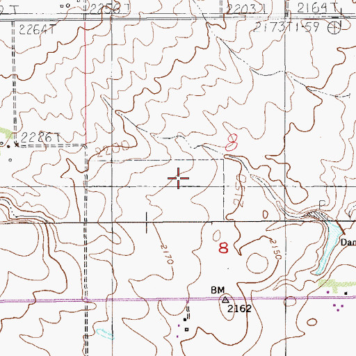 Topographic Map of 33N57E17BACA01 Well, MT