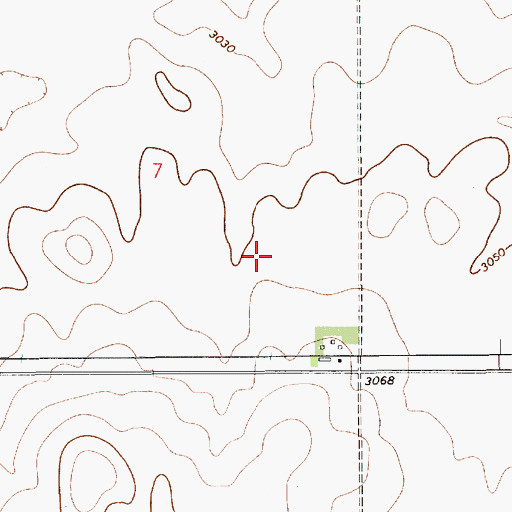 Topographic Map of 33N10E07DACC01 Well, MT