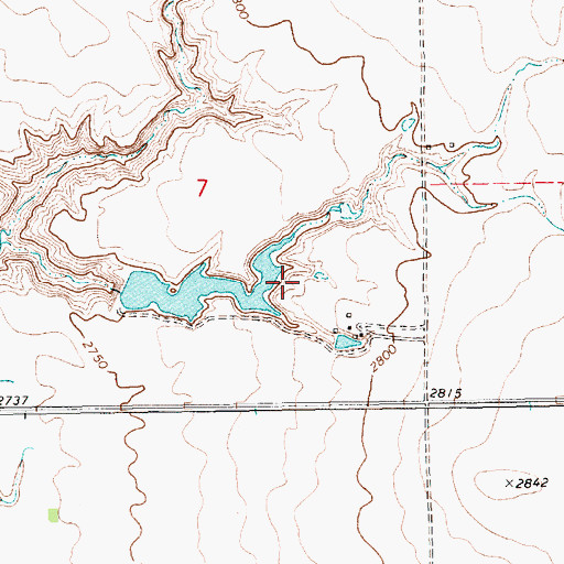 Topographic Map of 33N15E07DBDA01 Well, MT