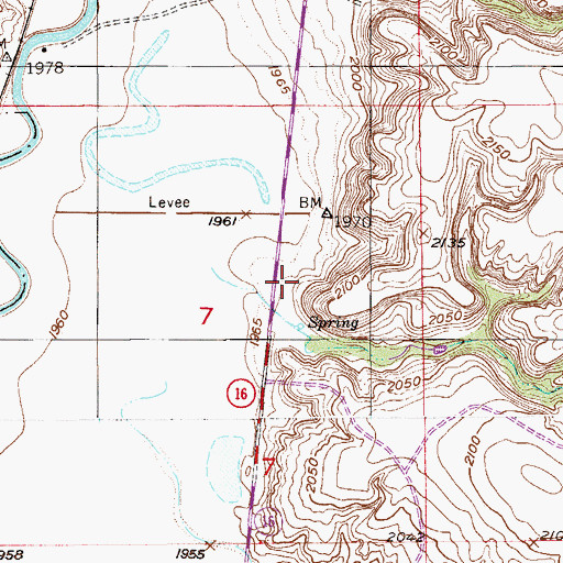 Topographic Map of 33N56E07ACDA01 Well, MT