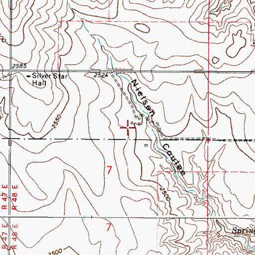 Topographic Map of 33N48E07ACBA01 Well, MT