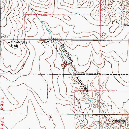 Topographic Map of 33N48E07ACAB02 Well, MT