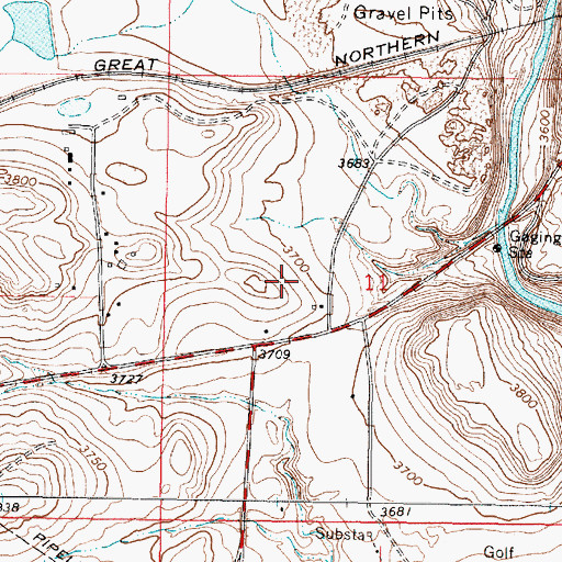 Topographic Map of 33N06W11BD__01 Well, MT