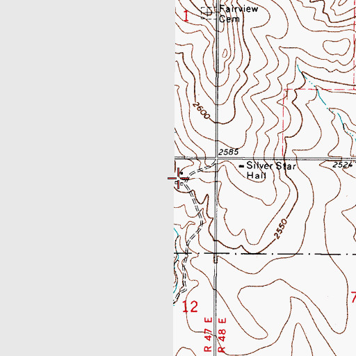 Topographic Map of 33N47E12AAAC01 Well, MT