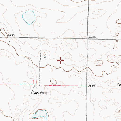 Topographic Map of 33N05W11A___01 Well, MT