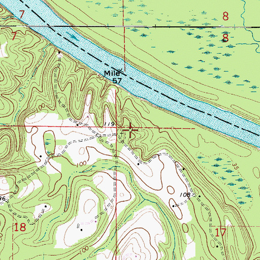 Topographic Map of Linder Cemetery, AL