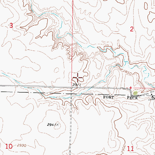 Topographic Map of 33N40E02CCC_02 Well, MT