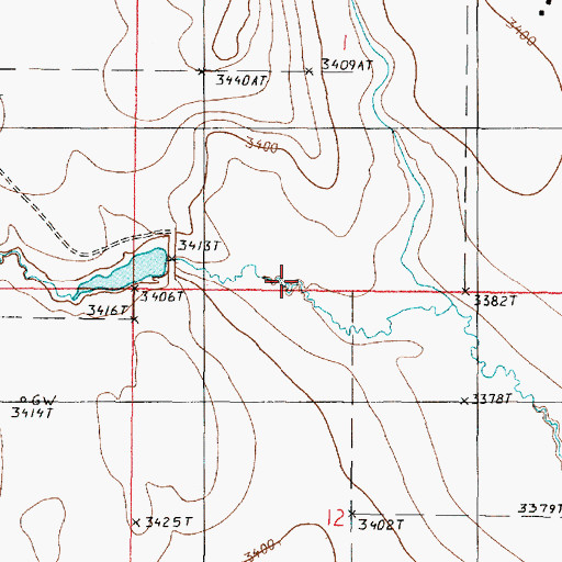 Topographic Map of 33N02W01CDCD01 Well, MT
