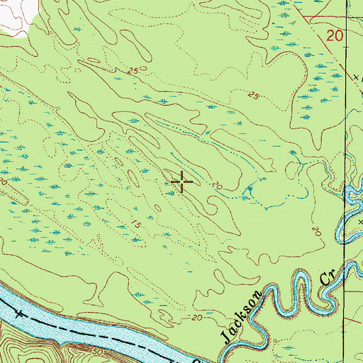 Topographic Map of McGrews Reserve, AL