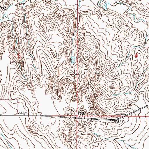 Topographic Map of 33N48E05DADA01 Well, MT