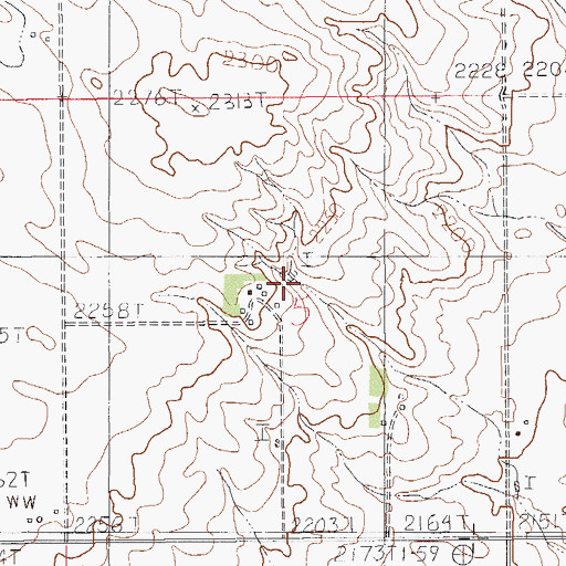 Topographic Map of 33N57E05ACBC01 Well, MT