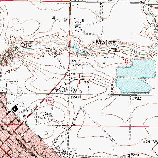 Topographic Map of 33N05W06CB__01 Well, MT