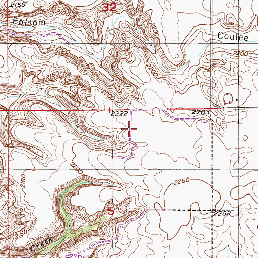 Topographic Map of 33N56E05AB__01 Well, MT