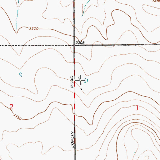Topographic Map of 33N07E01BCBA01 Well, MT