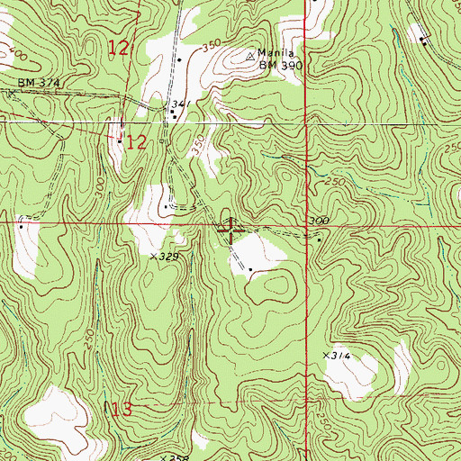 Topographic Map of Road Cemetery, AL