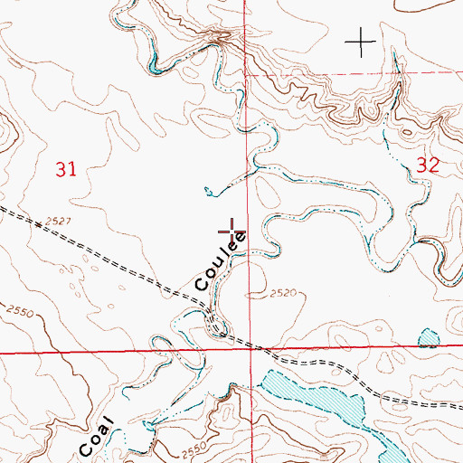 Topographic Map of 33N17E06DDAD01 Well, MT