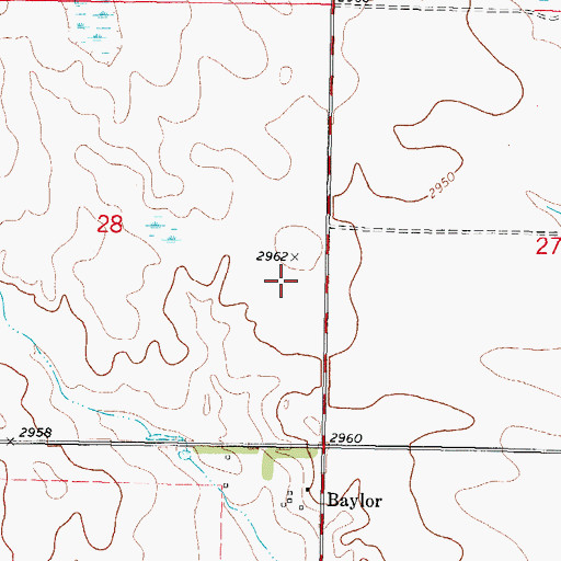 Topographic Map of 34N40E28DAAD01 Well, MT