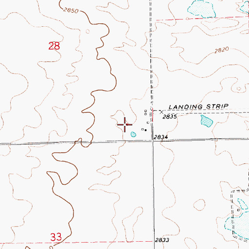 Topographic Map of 34N15E28DDDA01 Well, MT