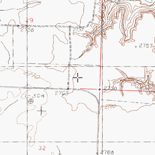 Topographic Map of 34N29E31ADD_01 Well, MT